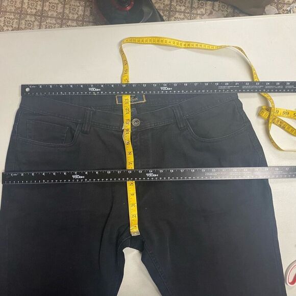 HALIFAX Men’s Black Jeans Size 44W 32L HAND MEASURES‎ SHORTER SEE PICTURE - Picture 5 of 7